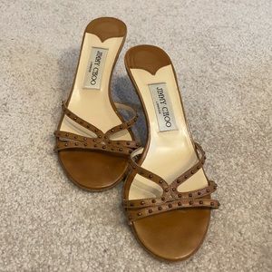 Jimmy Choo mule sandals kitten heel